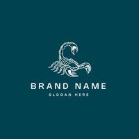 Scorpion line logo template illustration icon element isolated vector