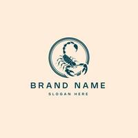 Scorpion line logo template illustration icon element isolated vector