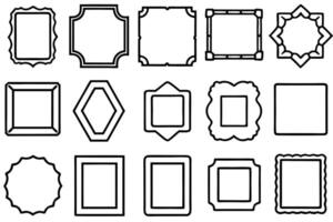 Different types frame artistic line art elegant display vector