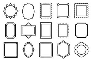 Different types frame line art design charming collection vector