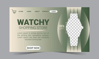 web landing page and banner design vector