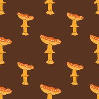 fly agarics seamless pattern. Mushrooms background vector