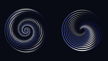 Abstract spiral gradient dotted creative background. vector