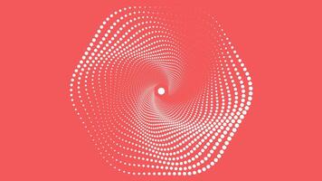 Abstract spiral spinning vortex style background in red vector