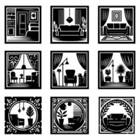 Creative spaces enhancing daily life. vector