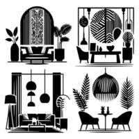 Creative spaces enhancing daily life. vector