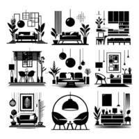Creative spaces enhancing daily life. vector