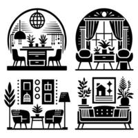 Creative spaces enhancing daily life. vector