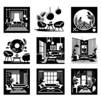 Creative spaces enhancing daily life. vector