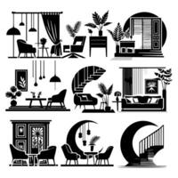 Creative spaces enhancing daily life. vector