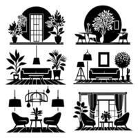 Creative spaces enhancing daily life. vector