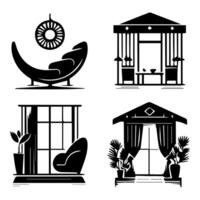 Creative spaces enhancing daily life. vector