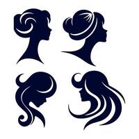 Elegant hairstyle frames her face. vector