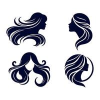 Elegant hairstyle frames her face. vector
