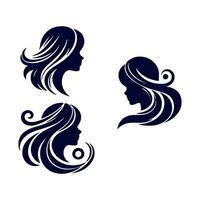 Elegant hairstyle frames her face. vector