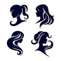 Elegant hairstyle frames her face. vector