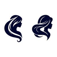 Elegant hairstyle frames her face. vector