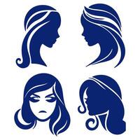 Elegant hairstyle frames her face. vector