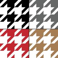 Houndstooth seamless pattern set. vector
