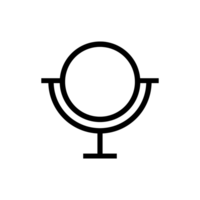 Globe icon with simple and modern design png