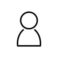 Profile photo icon with a simple and modern design png