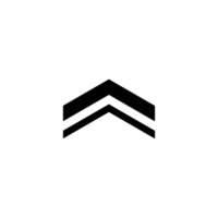 Black swipe up button icon with simple and simple design png