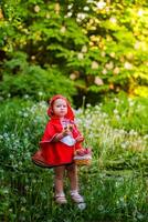 portrayal of Little Red Riding Hood, the beloved character from the famous fairy tale photo