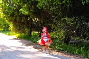 portrayal of Little Red Riding Hood, the beloved character from the famous fairy tale photo