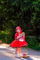 portrayal of Little Red Riding Hood, the beloved character from the famous fairy tale photo