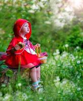 portrayal of Little Red Riding Hood, the beloved character from the famous fairy tale photo