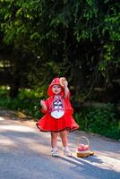 portrayal of Little Red Riding Hood, the beloved character from the famous fairy tale photo