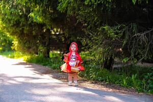 portrayal of Little Red Riding Hood, the beloved character from the famous fairy tale photo