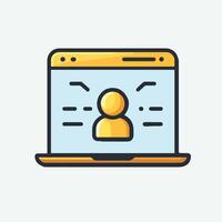 Web Design Symbol Icon laptop vector