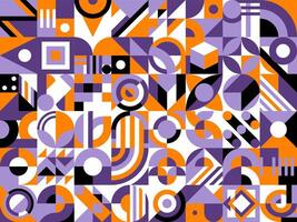 Halloween abstract modern geometric pattern vector