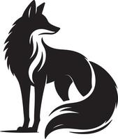 fox silhouette Design on white background vector