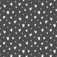 Seamless pattern with hand drawn graphic hearts on gray background. Decorative pattern for wedding invitation banners vector