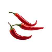 Hot and Fresh Red Chili isolated on transparent background png
