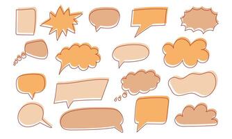 Hand drawn bubble frames to write and design your text. vector