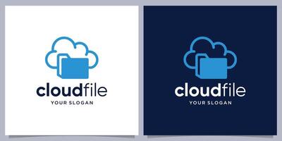 creative of cloud logo combine with file storage design template inspiration. vector