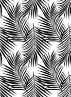 Pattern illustration with palm leaves in graphic style. vector