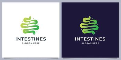 intestine logo design template inspiration for medical health company. vector