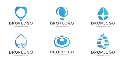 water drop logo design icons set, perfect for logo templates. vector