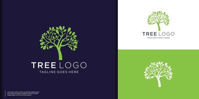 tree logo design template. inspiration tree plant with gradient color modern branding. vector