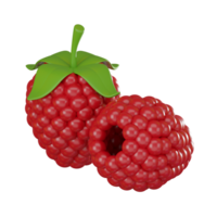 Realistic Raspberry for Graphic Design Projects. 3D Render png
