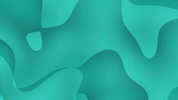 Turquoise abstract gradient background with overlapping wavy shapes. Great for digital design projects, website backgrounds, and modern graphic presentations. video