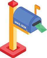 Isometric Mailbox Icon vector