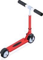 Isometric Push Scooter vector