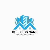 Building logo simple design for business properties vector