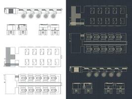 Self Propelled Modular Transporter Blueprints vector