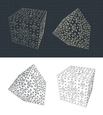 Fractal cube illustration